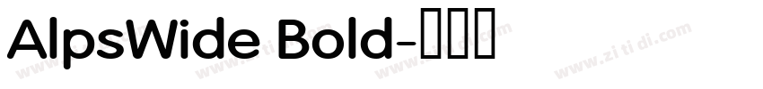 AlpsWide Bold字体转换